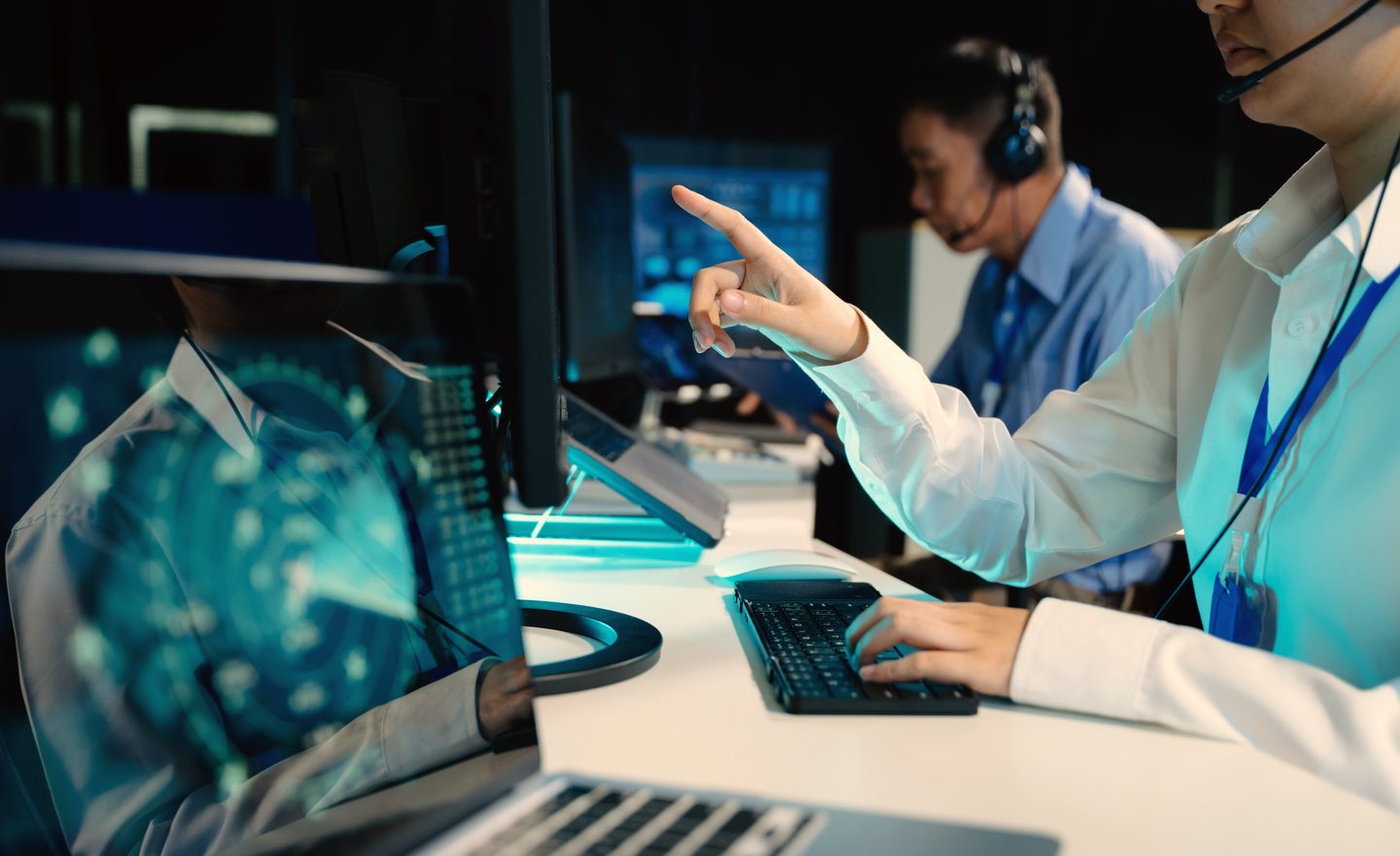 Dispatch operators at their workstations